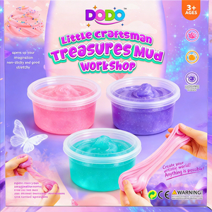 Ensemble de slime super doux non collant avec colle cristalline et sable magique pour enfants, ensemble de jouets créatifs pour enfants - Product Image 6