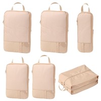 Ensemble de cubes de rangement pour voyage - Organisateurs de valise portables en polyester, modernes et minimalistes, pour vêtements et sous-vêtements, voyages d'affaires