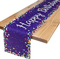 Chemin de table Joyeux Anniversaire 33*183cm, Centres de table pour anniversaire, Panneau de fête d'anniversaire, Décoration de table de fête