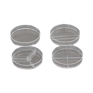Boîte de Pétri en plastique transparente à compartiments pour usage en laboratoire - Product Image 1