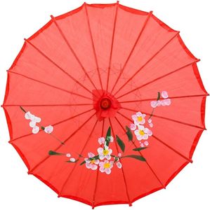 LS new Wedding Parasol en bambou Parapluie japonais Papier huilé Blanc Voyage Extérieur Super Marchés Toutes saisons Artisanat Chinois fait main - Product Image 3