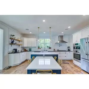 2025 Aisdecor Nieuwe Artikelen Flat Pack Moderne Villa Witte Massief Houten Keukenkast - Product Image 1