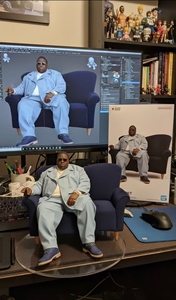 3D Impresso Único Pessoa-Shaped Resina Artesanato Estatueta Presente Do Negócio Artesanal com Arte Tema - Product Image 4