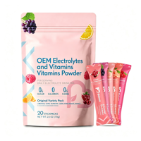 Poudres d'électrolytes et de vitamines en sachets OEM – Bâtonnets de poudre d'électrolytes – Supplément d'électrolytes pour une meilleure hydratation et des soins de santé