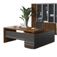 Muebles de oficina de estilo simple, escritorio de oficina en forma de L, juego de escritorio de oficina prefabricado, mesa para portátil, mesa Boss de nuevo estilo