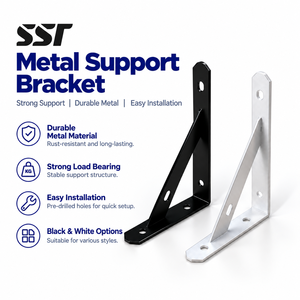SSR OEM ODM Customizable <b>Cabinet</b> Space Saving Door Furniture Hardware Accessories <b>Wall</b> Mounted Metal Triangle Brackets Plated - Product Image 1