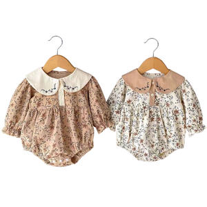 ชุดรอมเปอร์เด็กผู้หญิงสำหรับฤดูใบไม้ผลิและฤดูใบไม้ร่วง พร้อมปกปักลายตุ๊กตา <span class=keywords><strong>แขน</strong></span>ยาว ลายดอกไม้ ผ้าฝ้าย - Product Image 5