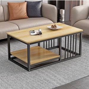 Faux Marble Coffee <b>Table</b> Metal Frame Black Modern Living Room Furniture With <b>Storage</b> Shelf For Home Office <b>Small</b> Apartment - Product Image 2