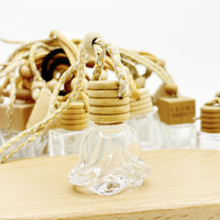 Flacon diffuseur de parfum pour voiture en verre cylindrique vide de 5 ml, 8 ml, 10 ml avec bouchon à vis, petite capacité, à suspendre, sérigraphie