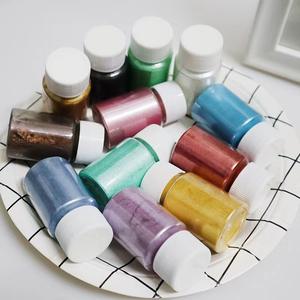 Poudre de mica scintillante de qualité alimentaire, 36 couleurs, pour boissons et décorations de gâteaux, 10 g, poussière lustrée <span class=keywords><strong>comestible</strong></span> dorée - Product Image 6