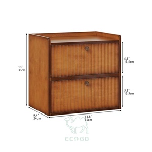 Boîte à pain rectangulaire en bambou rustique de qualité supérieure, conteneur de rangement pour comptoir de cuisine, double couche, écologique, imperméable - Product Image 3