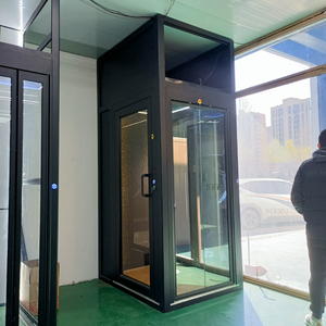 Современная металлическая декоративная дверь лифта из нержавеющей стали 2 человека небольшая дверь дома лифта противопожарные двери лифта - Product Image 6