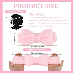 Ensemble bandeau et bracelet coréens style nœud, doux, pour le lavage du visage, le spa, le maquillage, accessoires de soin de la peau, cadeau pour femmes et mariées - Product Image 6