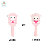Peigne en peluche personnalisé, mignon mouton en peluche, couverture souple, protection chaude, accessoires de peigne en peluche