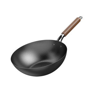 Titanium Iron Wok Household Non Stick Frying Pan For Gas And Induction Cookers - Product Image 3