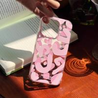 Coque de téléphone personnalisée avec graffiti rose original pour iPhone 16 Pro Max/15/14 Pro/13, double couche transparente, couverture intégrale, nouveau style INS
