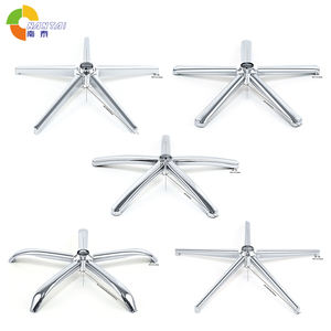 Cinque raggi del fascio girevole sedia ufficio gamba Base lucidatura elettrolitica in acciaio cromato per <span class=keywords><strong>Boss</strong></span> Hotel ospedale soggiorno camera da letto - Product Image 1