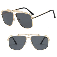 Lunettes de soleil DL à double pont en métal