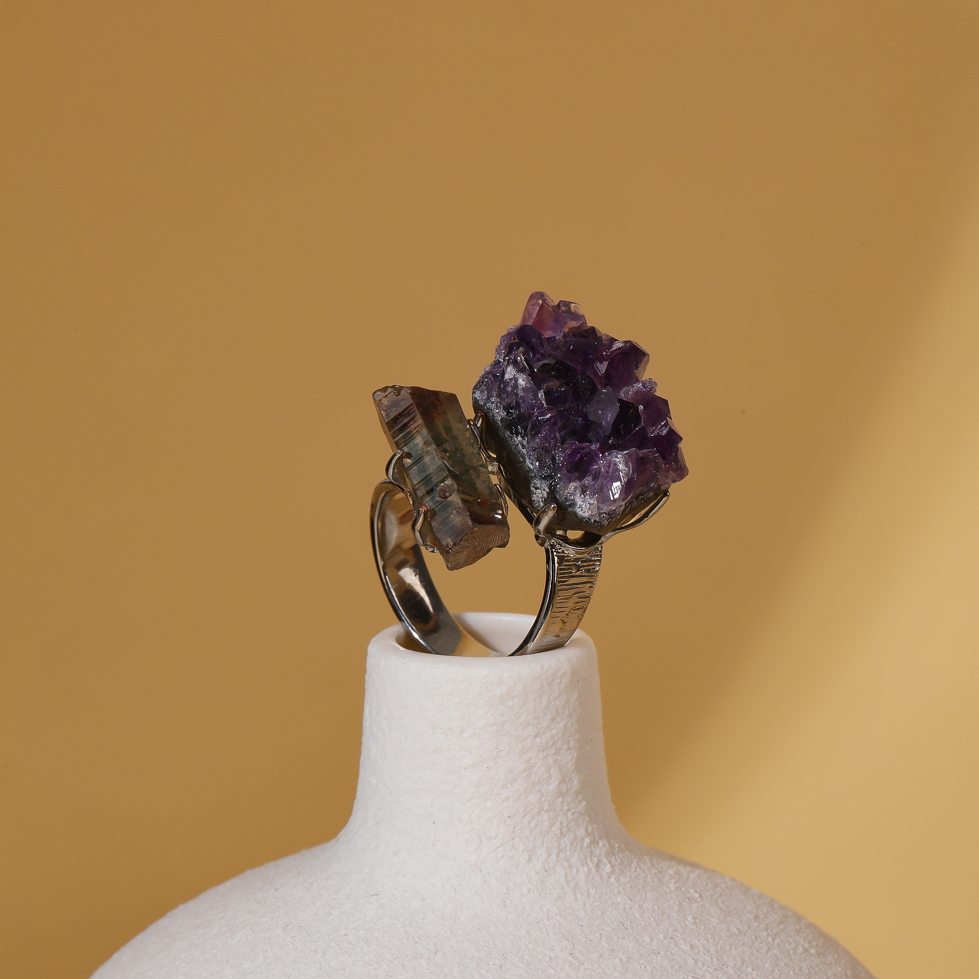 Quartz de jardin et améthyste