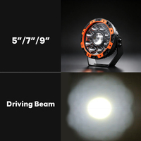 Nouveaux phares LED tout-terrain de 5 pouces, homologués Emark, IP68, avec couvercle noir, éclairage extérieur automobile pour 4x4, camion tout-terrain, ATV, UTV