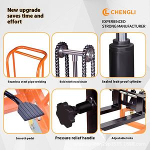 Kleine Handvorkheftruck 400Kg Draagbare Kleine Stapelaar Mini Lift Platform Handmatige Hydraulische Vrachtwagen Kleine Lader Heftruck - Product Image 5