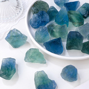 Kristal Alami Grosir untuk Reiki, Spesimen Batu Penyembuh Mentah, Fluorit Biru Mentah untuk Dekorasi - Product Image 1