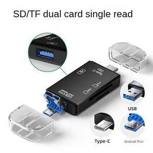 Sáu Trong Một Đa Chức Năng Đầu Đọc Thẻ Máy Tính Máy Ảnh SD TF/U Ổ Đĩa Thích Hợp Cho Android Loại-C iPhone - Product Image 5
