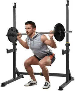 Standing Squat Gym Equipment Squat Barbell Stand With Flat Bench