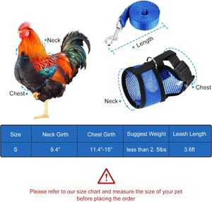 <span class=keywords><strong>Harnais</strong></span> et laisse de poulet de Pâques réglables <span class=keywords><strong>Harnais</strong></span> d'entraînement respirant pour poulet canard oie - Product Image 2
