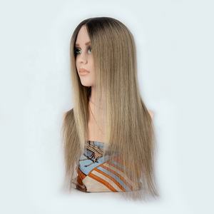 Pelucas de encaje sin pegamento 13x4 HD, cabello humano liso rubio ceniza ahumado para mujeres - Product Image 1