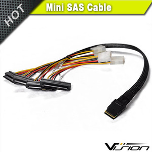Nội Bộ 36 pin Mini SAS SFF-8087 máy chủ để 4 SFF-8482 mục tiêu SAS đĩa cứng và cáp điện <span class=keywords><strong>Sata</strong></span> 100cm - Product Image 5