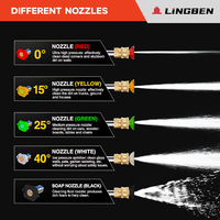 LINGBEN 170KC Nettoyeur haute pression 170 bars 2400 PSI Nettoyage de casque de moto et d'équipement de conduite Nettoyeur haute pression