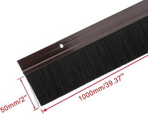 Joint d'étanchéité en aluminium pour bas de porte, brosse de porte de garage robuste, bande d'étanchéité pour bloquer la poussière, les cheveux et les insectes - Product Image 4