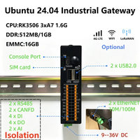 Passerelle industrielle IoT horizontale Mini-ITX TM-CP2B-P, compatible LoRa-WAN, WiFi, 4G-LTE, montage sur rail DIN, Modbus, MQTT, programmable