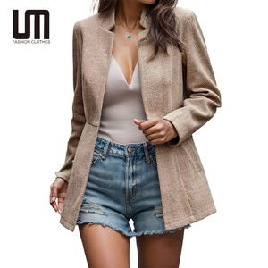 Ventes de liquidation, mode automne-hiver, coupe-vent, coupe ajustée, trench-coat mi-long en laine pour femmes - Product Image 1