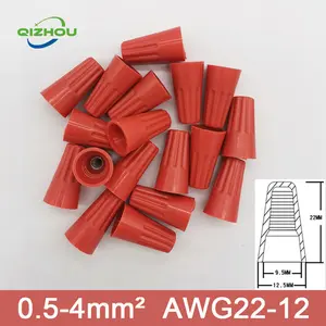 P3 Snelle Connector Veerkap Crimp Einde Terminal Oranje AWG22-12 Geïsoleerde Elektrische Insert Splice Roterend Voor Draadaansluiting