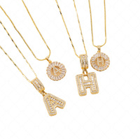 Mode 2 pièce/ensemble complet diamant Zircon bonbons 26 lettre initiale pendentif collier femmes 14K plaqué or cuivre fleur ensemble de bijoux