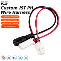 Adaptateur d'alimentation CC personnalisé, connecteur femelle jack 5,5x2,1 mm vers câble d'extension XH2.54 PH2.0 2 broches pour ventilateur à bande LED OEM