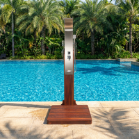 Vapasauna - Colonne de douche extérieure en bois carbonisé en épicéa, eau froide et chaude, pour cour, sauna, complexe hôtelier, villa, hôtel - Offre Spéciale