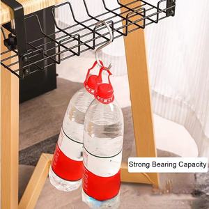 Hierro debajo de la <span class=keywords><strong>Mesa</strong></span> marco de gestión de cables estante de almacenamiento de cables enchufe cesta colgante ranura agujero - Product Image 3