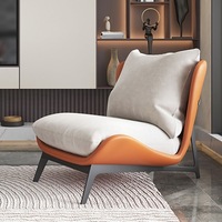 Fauteuil inclinable simple en cuir anti-griffures pour balcon, chambre et salon – Idéal pour la détente