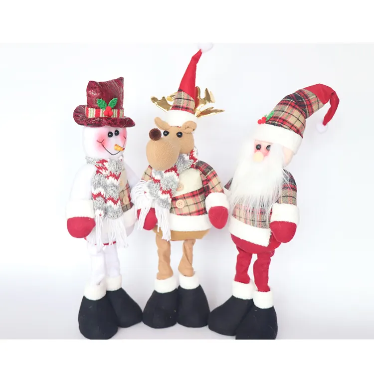 Decoration de noel christmas felt papa papai santa claus doll gift