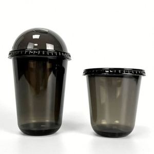Vaso de Plástico en Forma de U de 89 mm con Logotipo Personalizado para Mascotas, Super Cool Iced, Negro Transparente, para Jugos, Smoothies y Café - Product Image 4