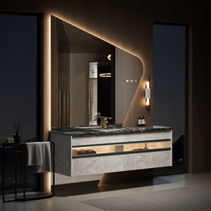 Mueble de Baño de Estilo Minimalista Clásico con Lavabo Individual y Espejo Inteligente para Baños Minimalistas - Product Image 2