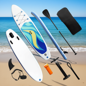 Tabla de paddle surf de 126 pulgadas x 32 pulgadas x 6 pulgadas de ancho, plataforma antideslizante gruesa con remo ajustable, bomba manual, correa y bolsa de transporte. - Product Image 2