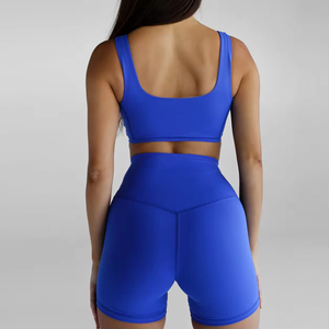 Ensemble de sport OEM du fabricant : Soutien-gorge de sport extensible 4 directions de haute qualité et short de cyclisme, ensemble de yoga léger - Product Image 4