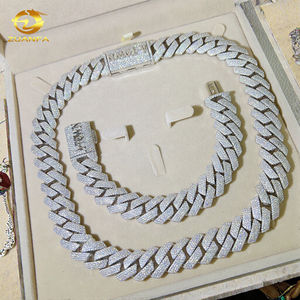 Cadena Cubana de Plata de Ley 925 de Lujo, 15 mm de Ancho, Chapada en Oro, Certificada por VVS GRA, Peso Personalizado, Estilo Clásico - Product Image 3