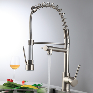 <span class=keywords><strong>Robinet</strong></span> de cuisine brossé extractible avec rotation à 360°, mitigeur d'évier à poignée unique en cuivre, <span class=keywords><strong>robinet</strong></span> de cuisine extractible - Product Image 3