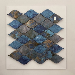 Tuile murale en mosaïque en alliage d'aluminium de qualité supérieure, style vintage oriental arabesque, aspect rouillé, pour cuisine, salle de bain, bar - Product Image 5