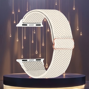 Tali jam olahraga nilon tali gelang olahraga elastis kepang kompatibel dengan tali untuk jam tangan Apple seri 10 9 8 7 SE 6 5 Ultra <span class=keywords><strong>2</strong></span> - Product Image 1